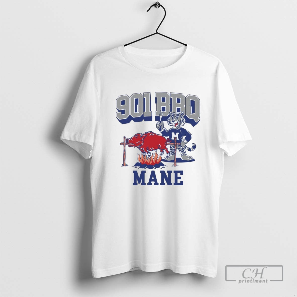 Memphis Tigers Beat Arkansas Razorbacks 901 Bbq Mane Masco Sweatshirt