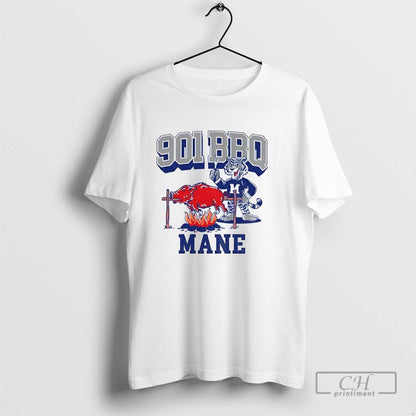 Memphis Tigers Beat Arkansas Razorbacks 901 Bbq Mane Mascot Hoodie