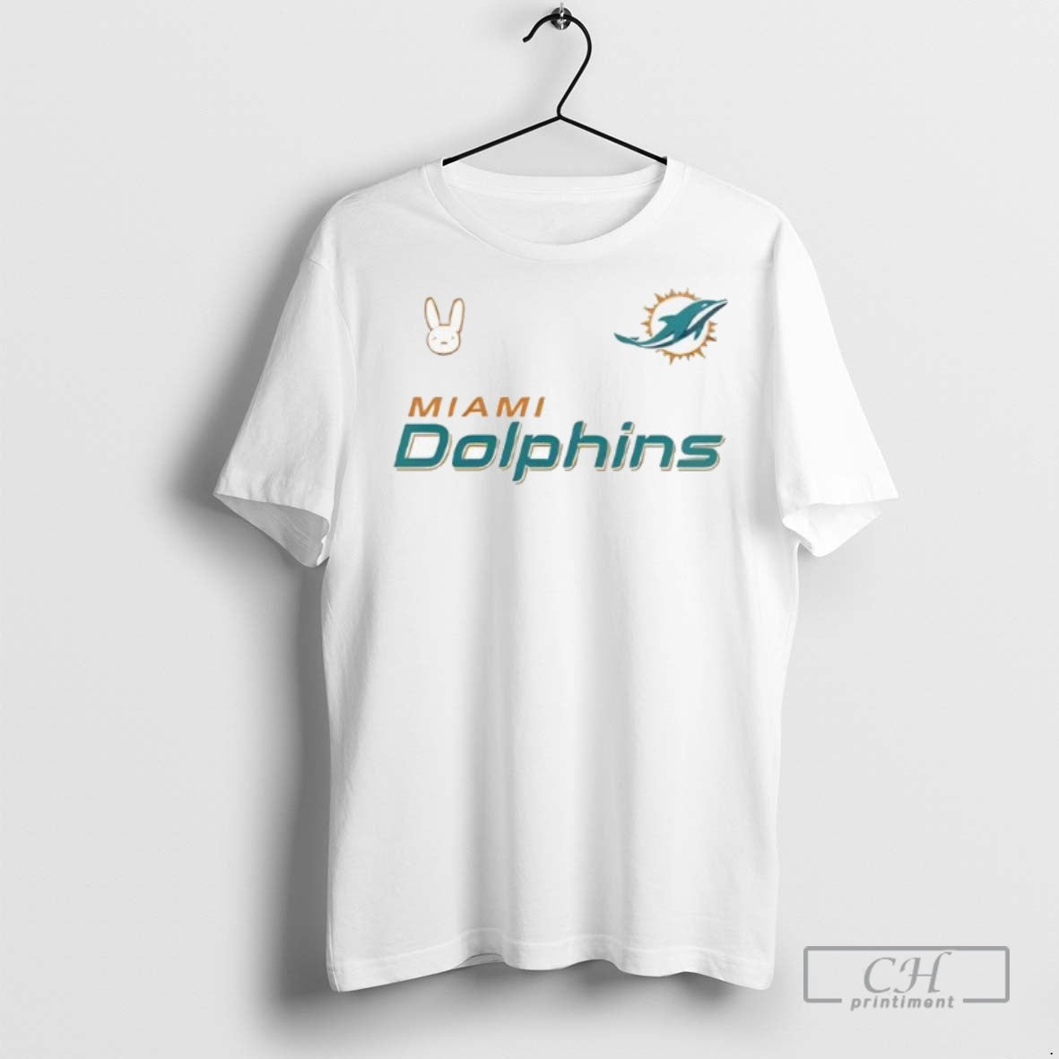 Miami Dolphins Bad Bunny T Shirts Tee Vintage Outfit