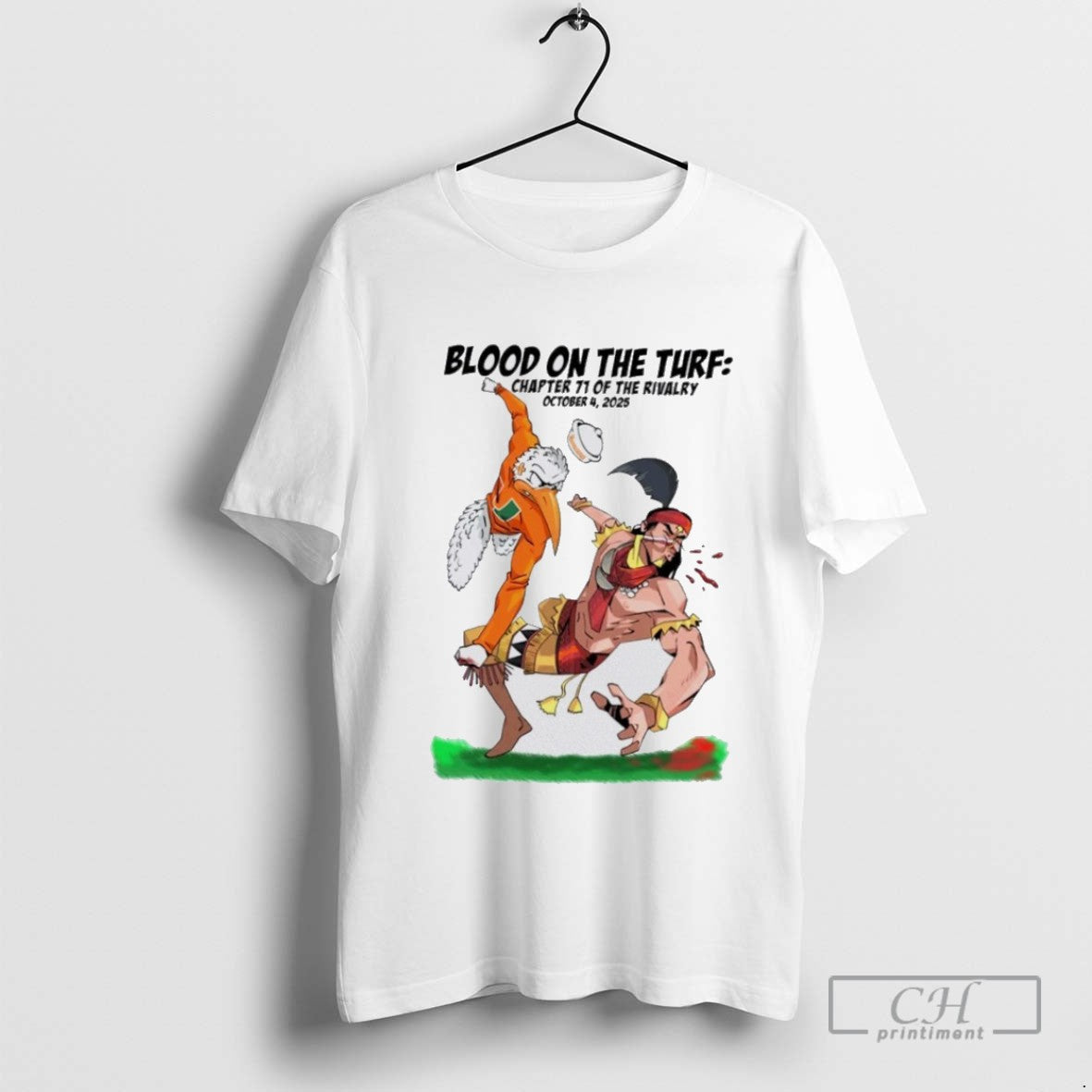 Miami Hurricanes Blood Turf 2025 Tee Authentic Collection