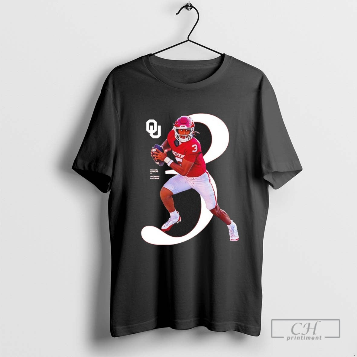 Michael Hawkins 3 Oklahoma Sooners 2025 Ncaa Player Tee Designer Look