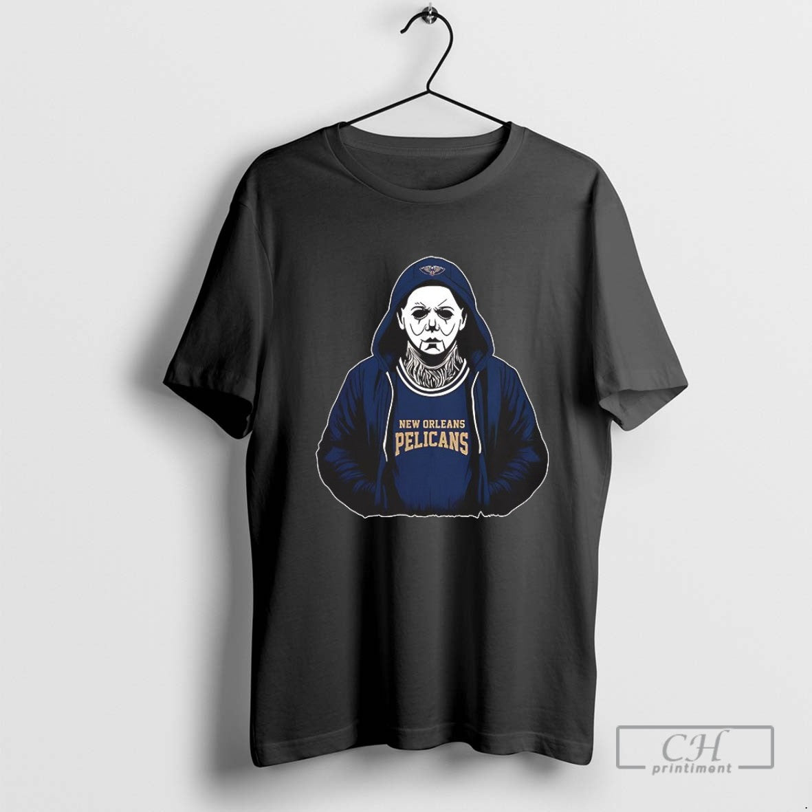 Michael Myers Wearing New Orleans Pelicans Nba Scary Halloween 2025 V