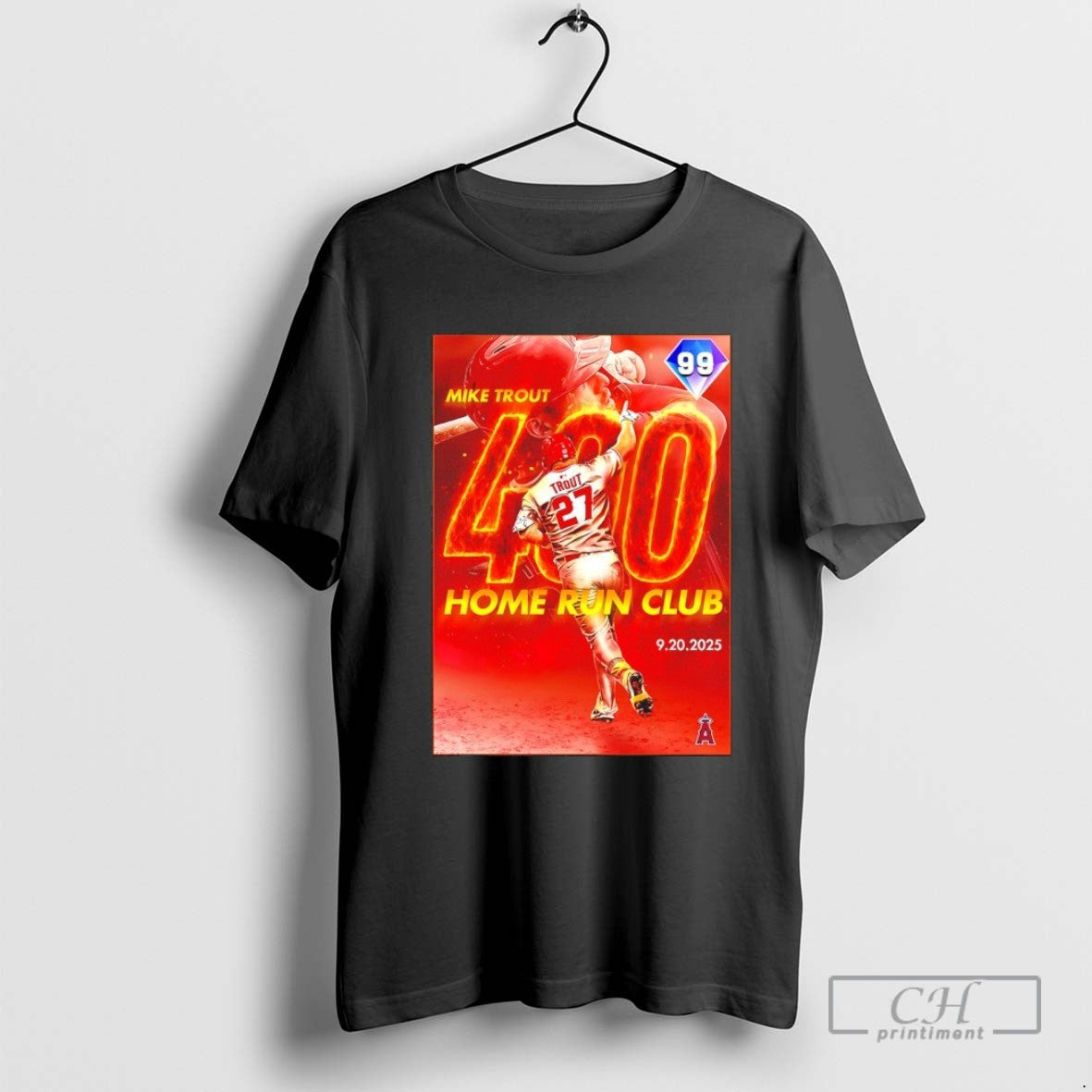 Mike Trout 400 Home Run Club Card Is Here Tee Exclusive Style