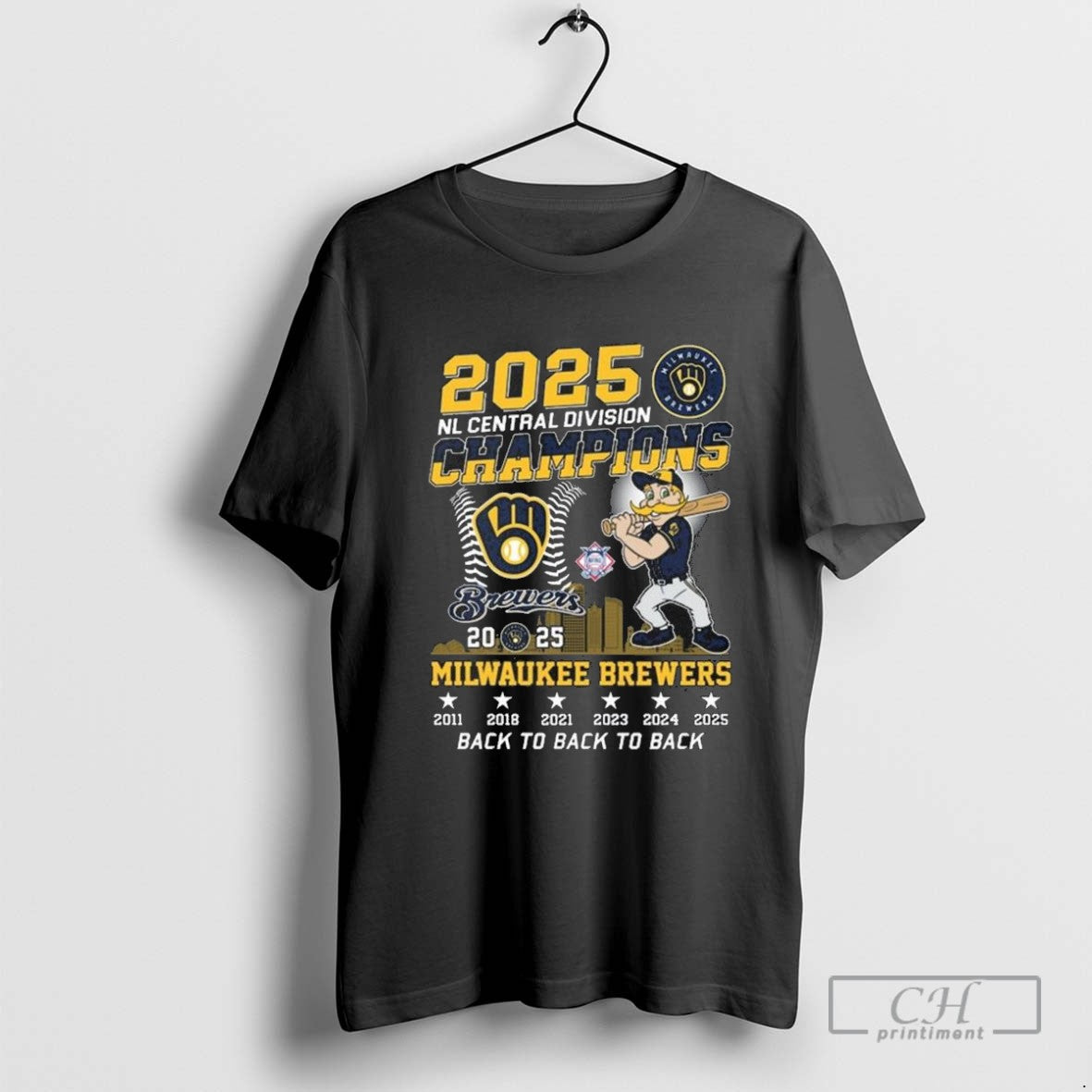 Milwaukee Brewers 2025 Nl Central Division Champions Back To Back To