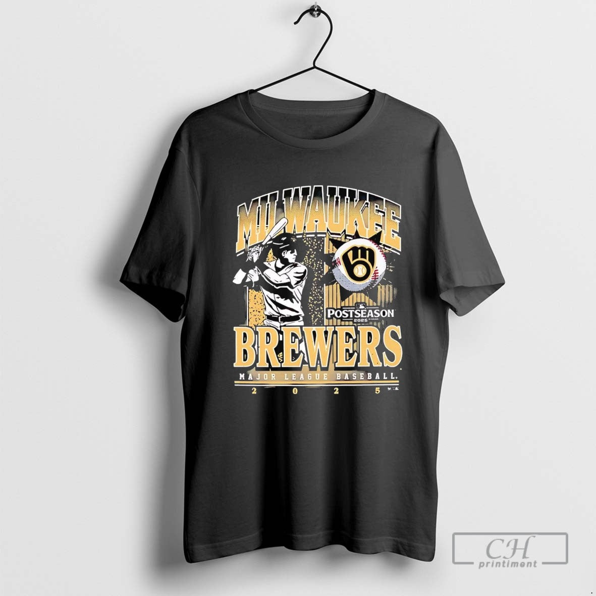 Milwaukee Brewers 2025 Postseason Participant Playoff TShirt Retro
