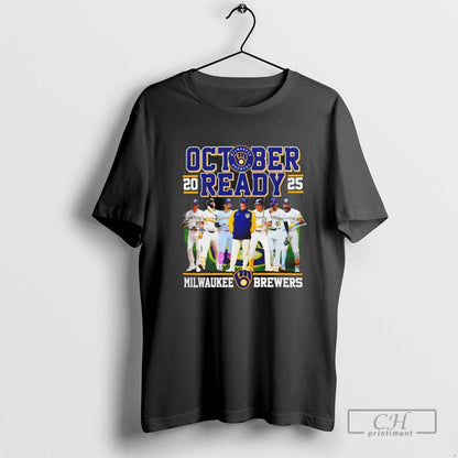 Milwaukee Brewers October Ready 2025 Mlb Postseason Team Tee