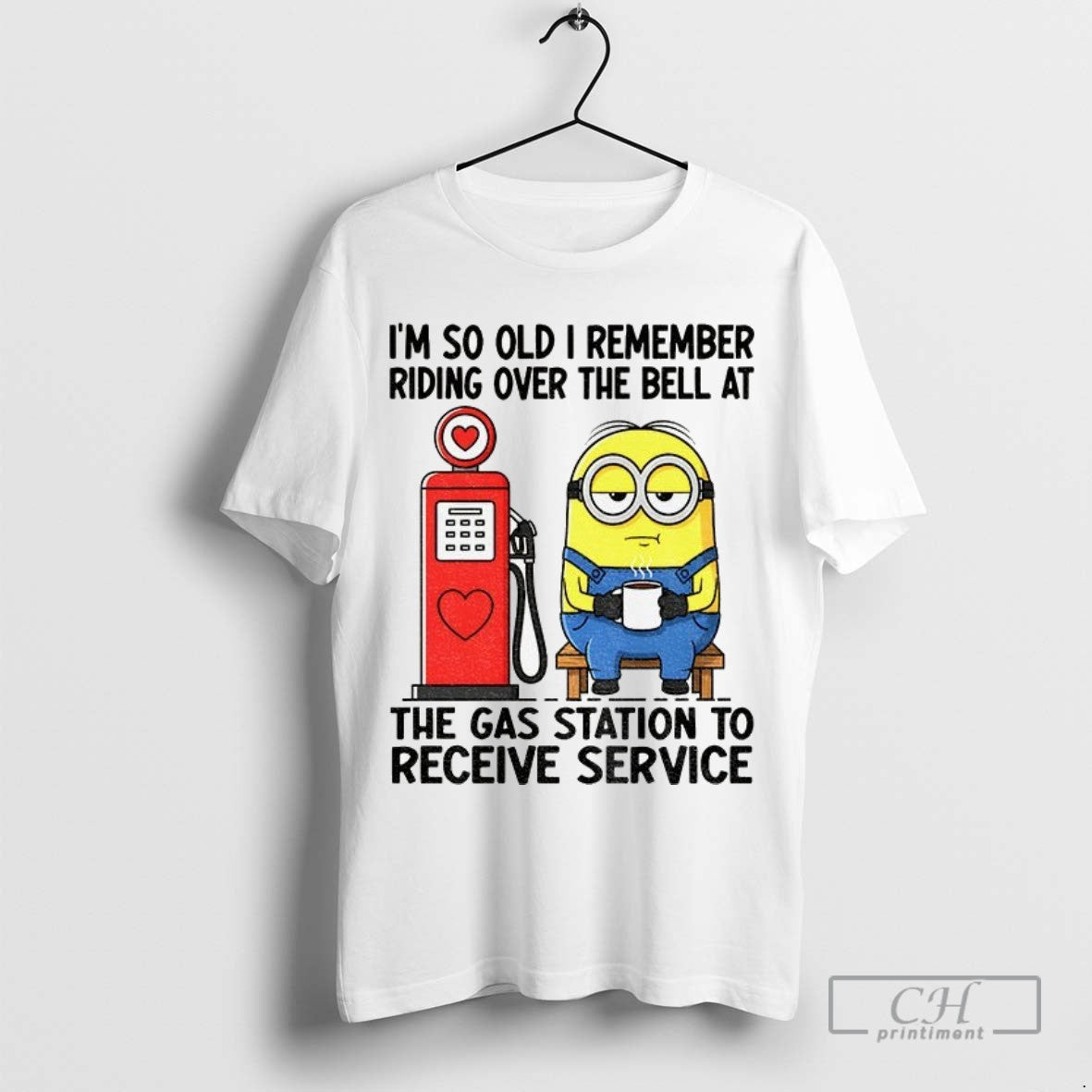 Minion Im So Old I Remember Riding Over Bell Gas Station To Tank Top