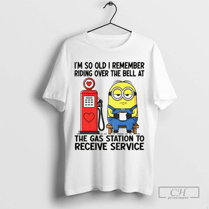 Minion Im So Old I Remember Riding Over Bell Gas Station To Tank Top