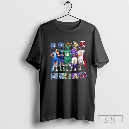 Minnesota Sports Legends Skyline Signatures Tank Top Retro Art