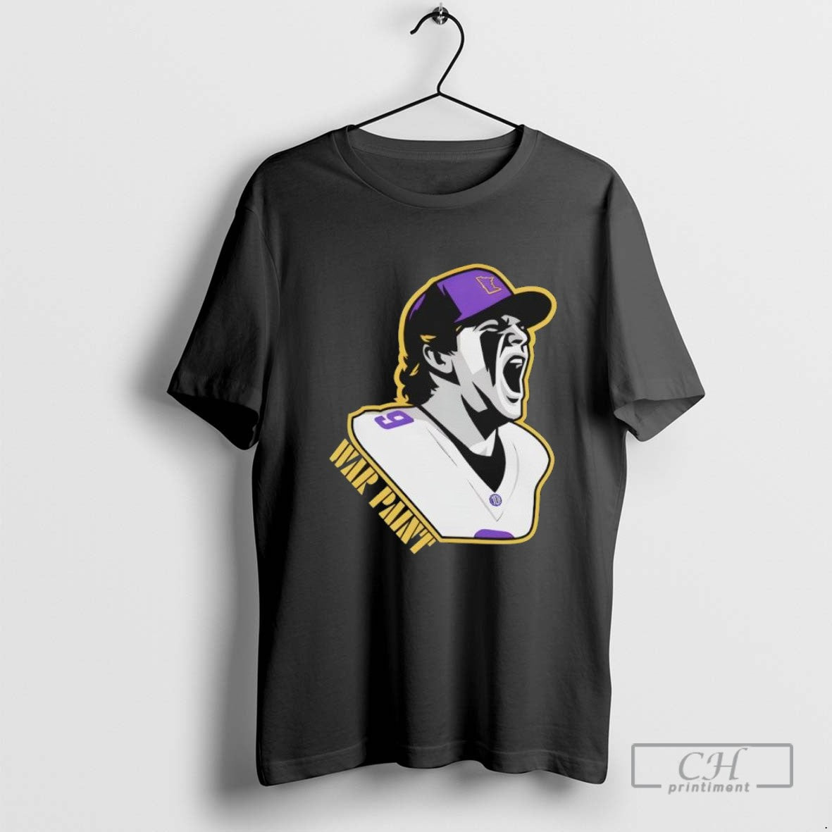 Minnesota Vikings War Paint Football Player Number 9 TShirt Exclusive