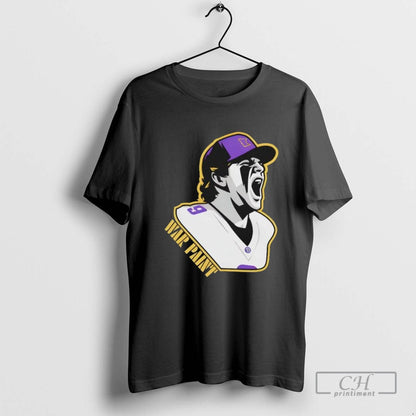 Minnesota Vikings War Paint Football Player Number 9 TShirt Exclusive