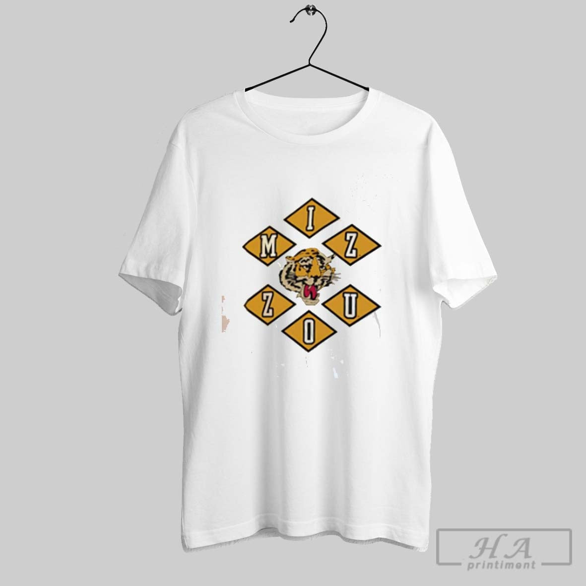 Missouri Tigers 2025 Diamonds Tiger Face Shirt Authentic Art