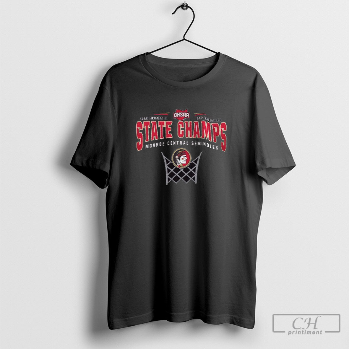 Monroe Central Seminoles 2025 Ohsaa Basketball D6 State Champions Tee