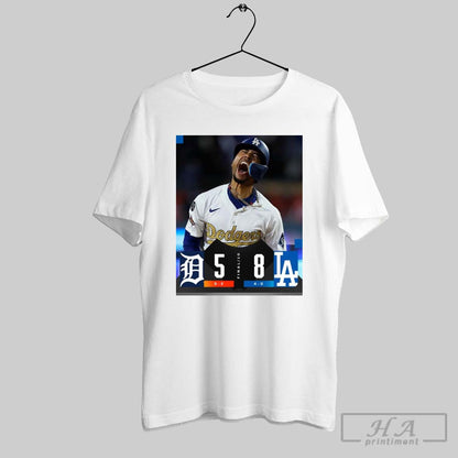 Mookie Betts Walks It Off Mlb Los Angeles Dodgers Win 8 5 Detroit