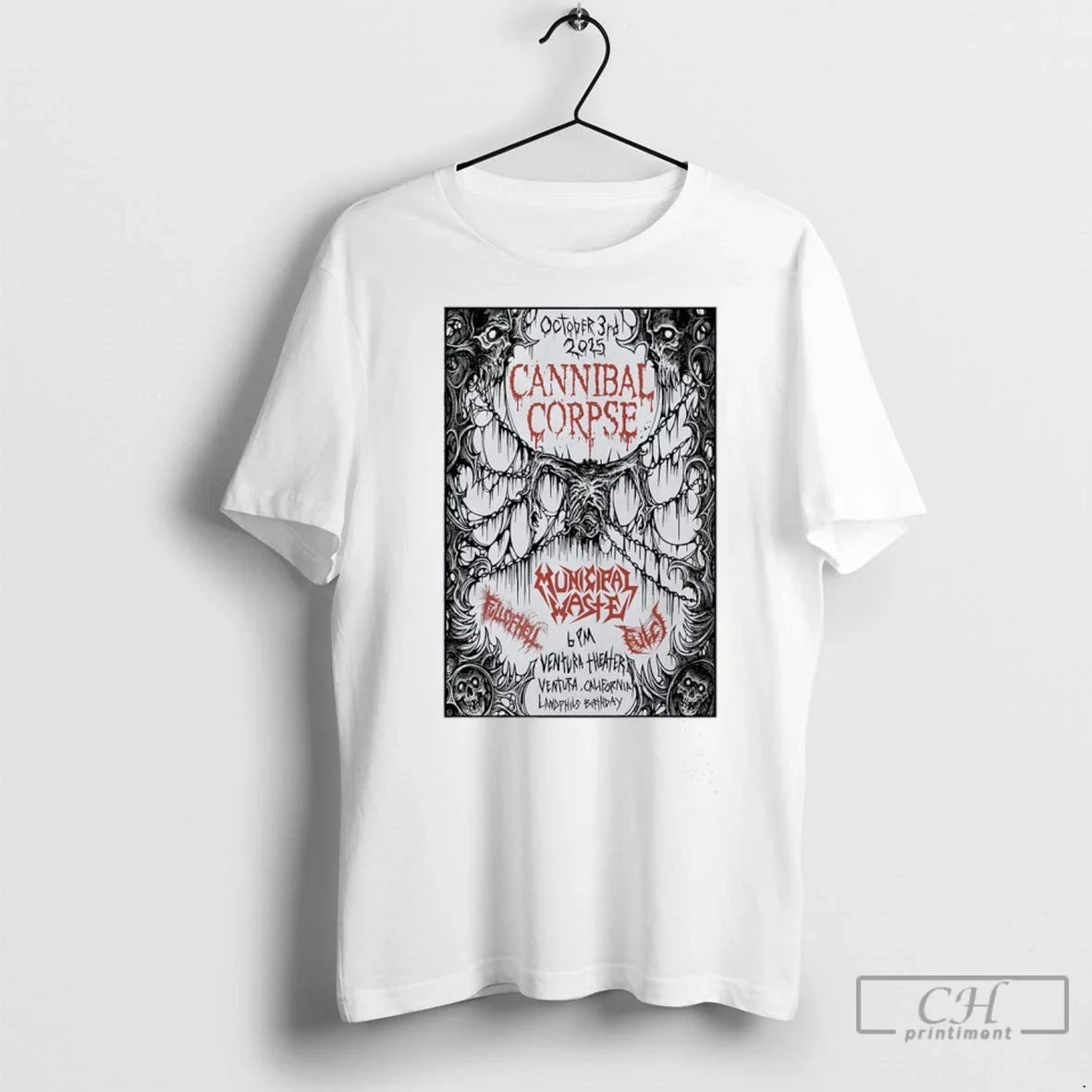Municipal Waste Oct 3 2025 Ventura California T Shirts TShirt Stylish