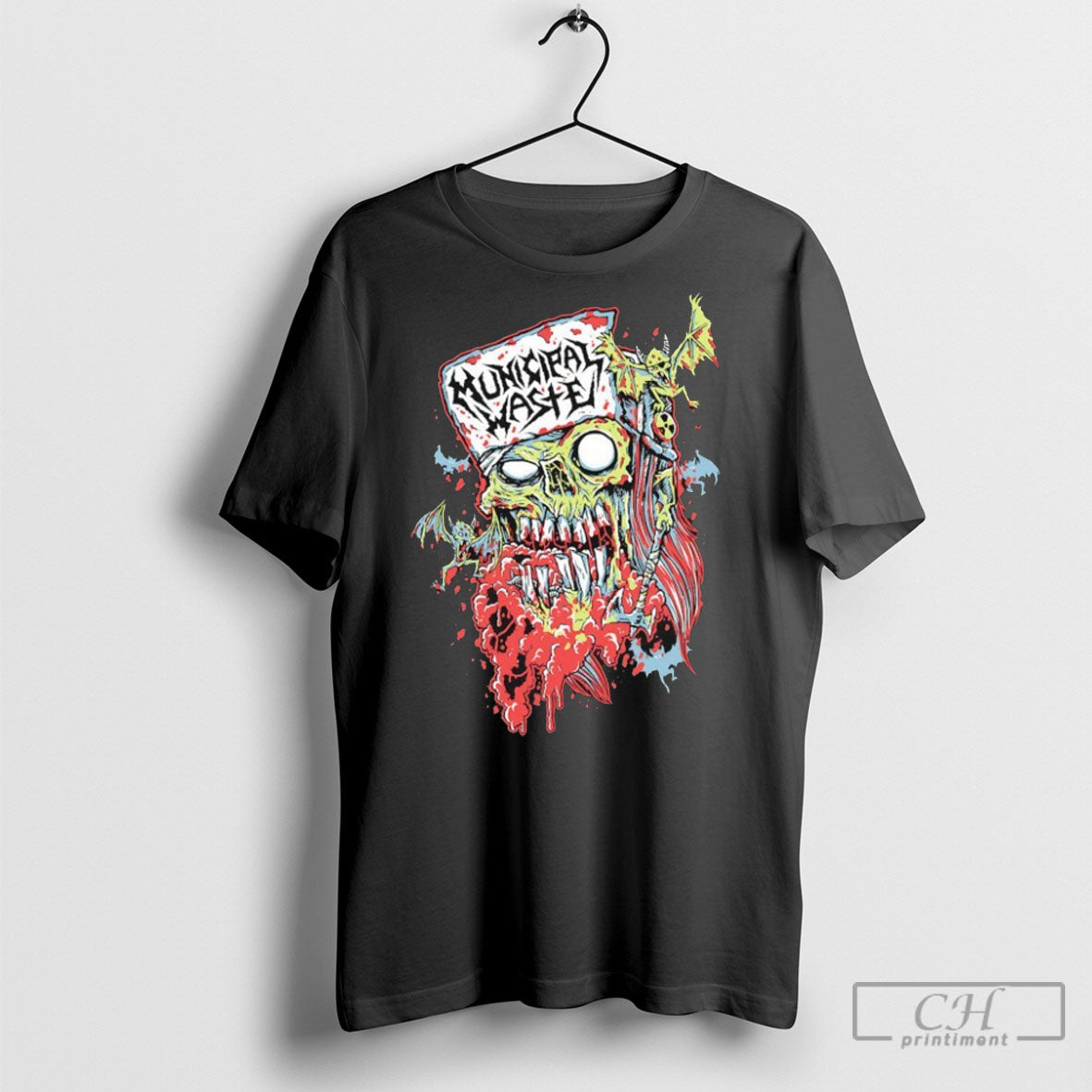 Municipal Waste Zombie Head Logo Shirts Tee Exclusive Look