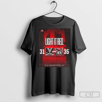 Nc State Win 35 31 Virginia Light It Red Poster Tee Trendy Art