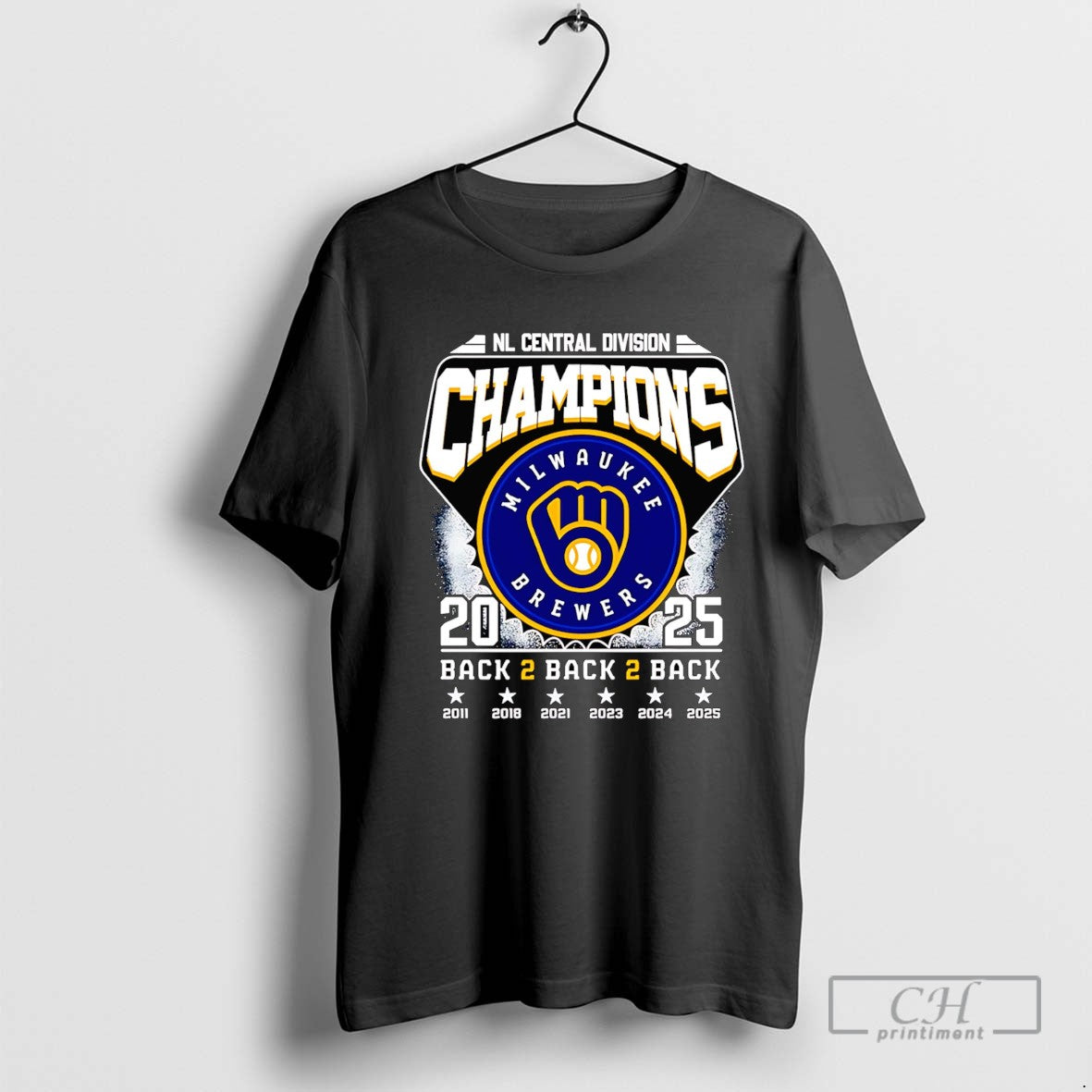 Nl Central Division Champions 2025 Milwaukee Brewers Long Sleeve
