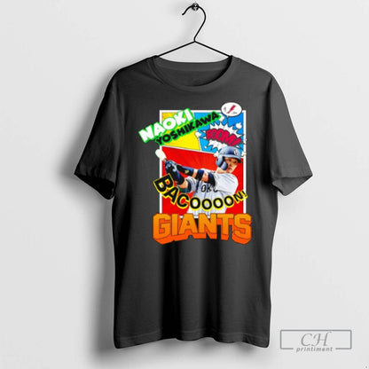Naoki Yoshikawa Bacoon Giants Baseball Comic T Shirts Shirt Modern