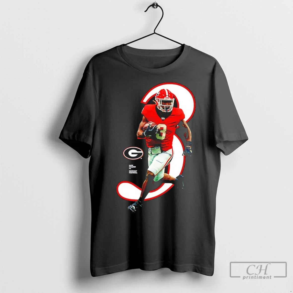 Nate Frazier 3 Georgia Bulldogs Ncaa Player T Shirts Shirt Authentic