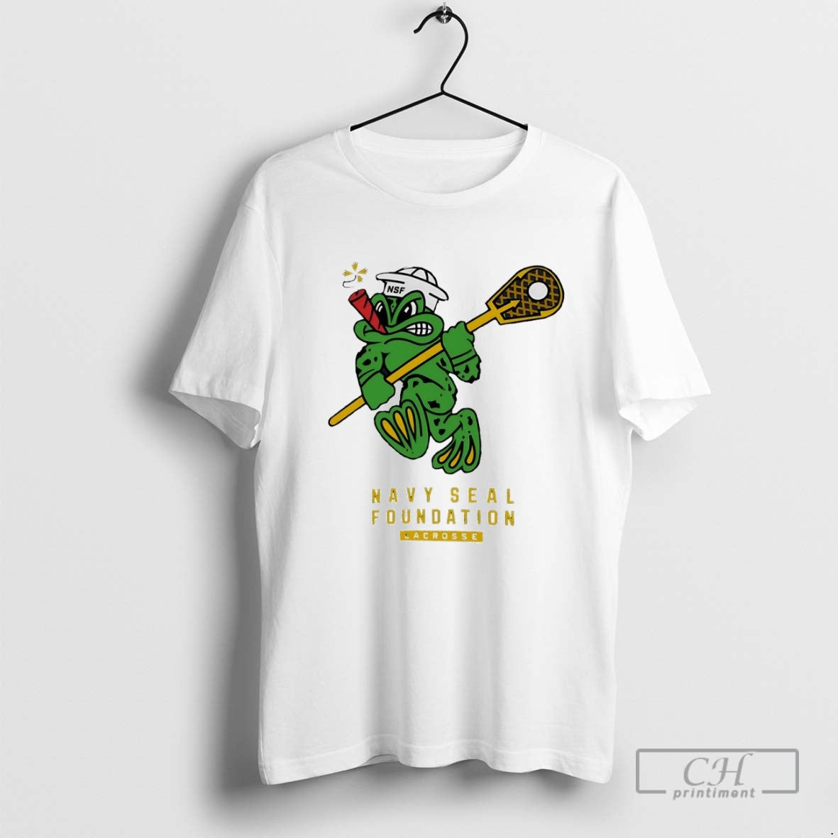 Navy Seal Foundation Lacrosse Logo Shirt Authentic Art
