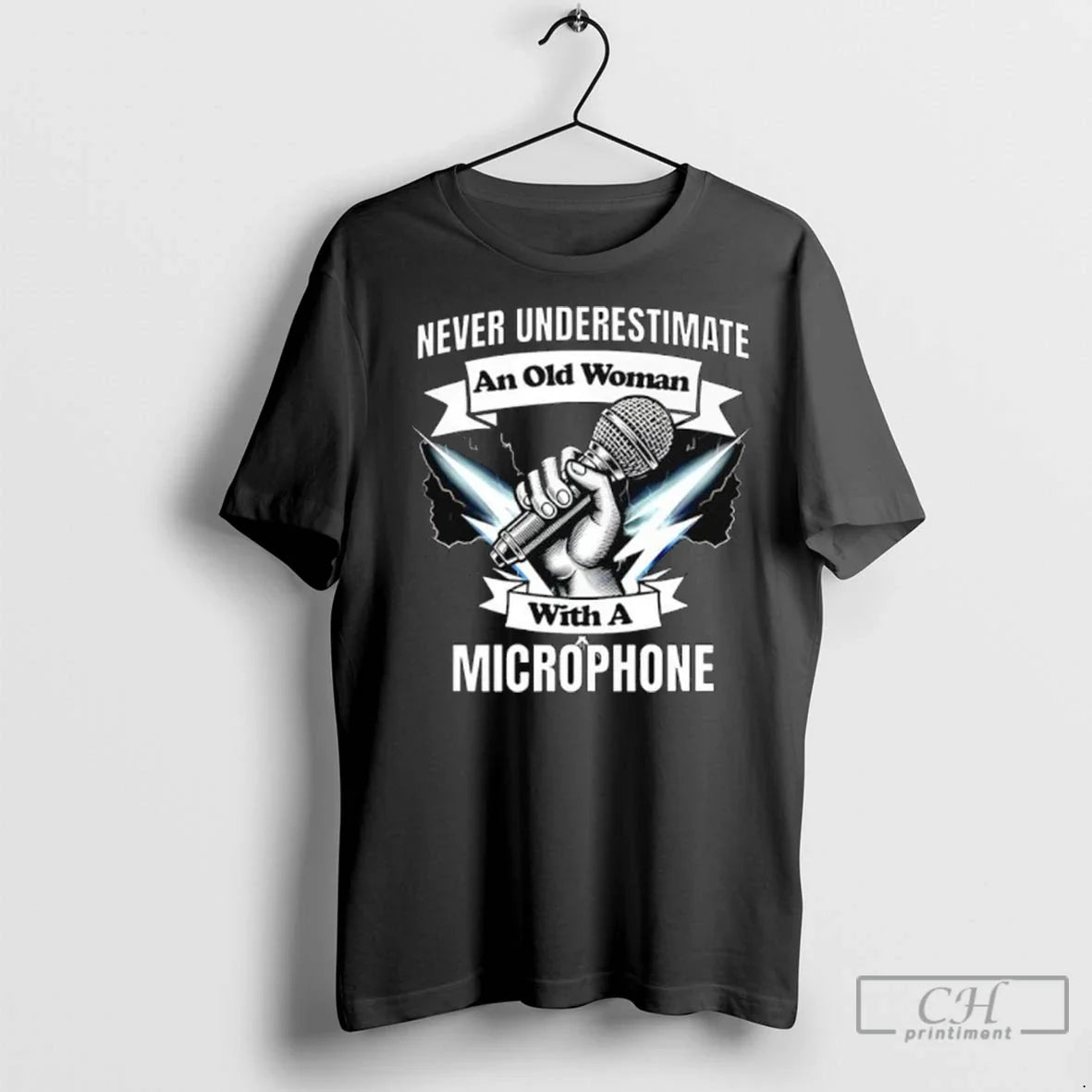 Never Underestimate Old Microphone Tank Top Elegant Outfit