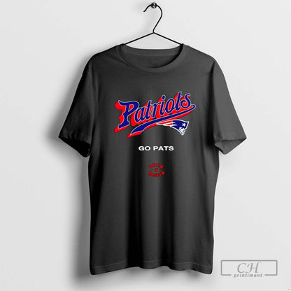 New England Patriots Go Pats Script Shirt Designer Look