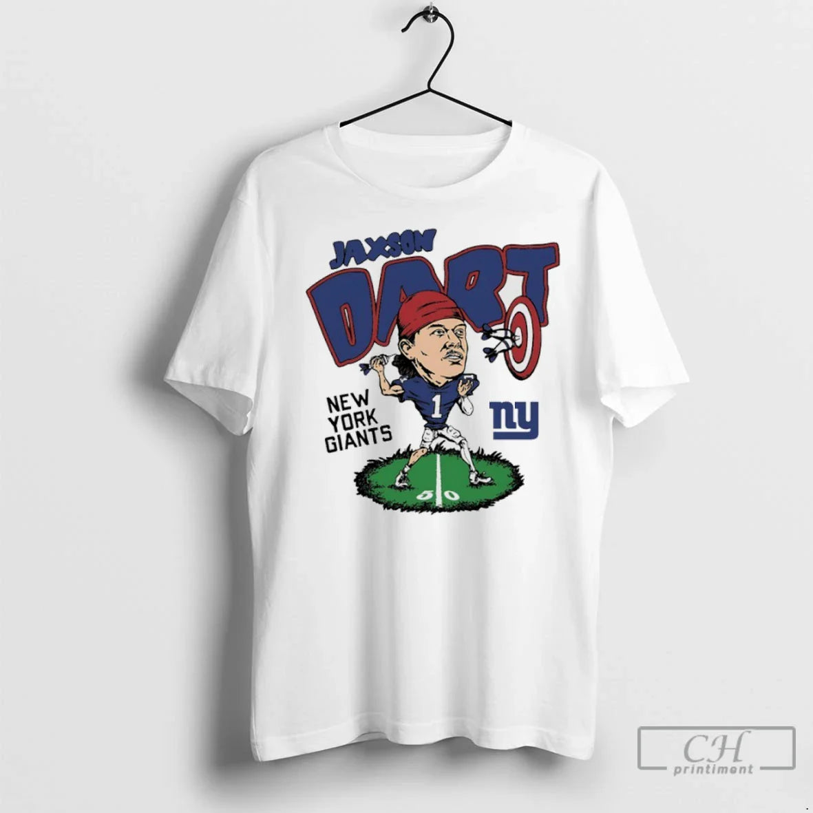 New York Giants Jaxson Dart Player Caricature T Shirts Hoodie