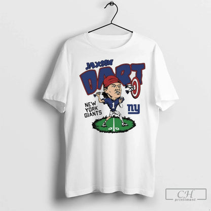 New York Giants Jaxson Dart Player Caricature T Shirts Hoodie