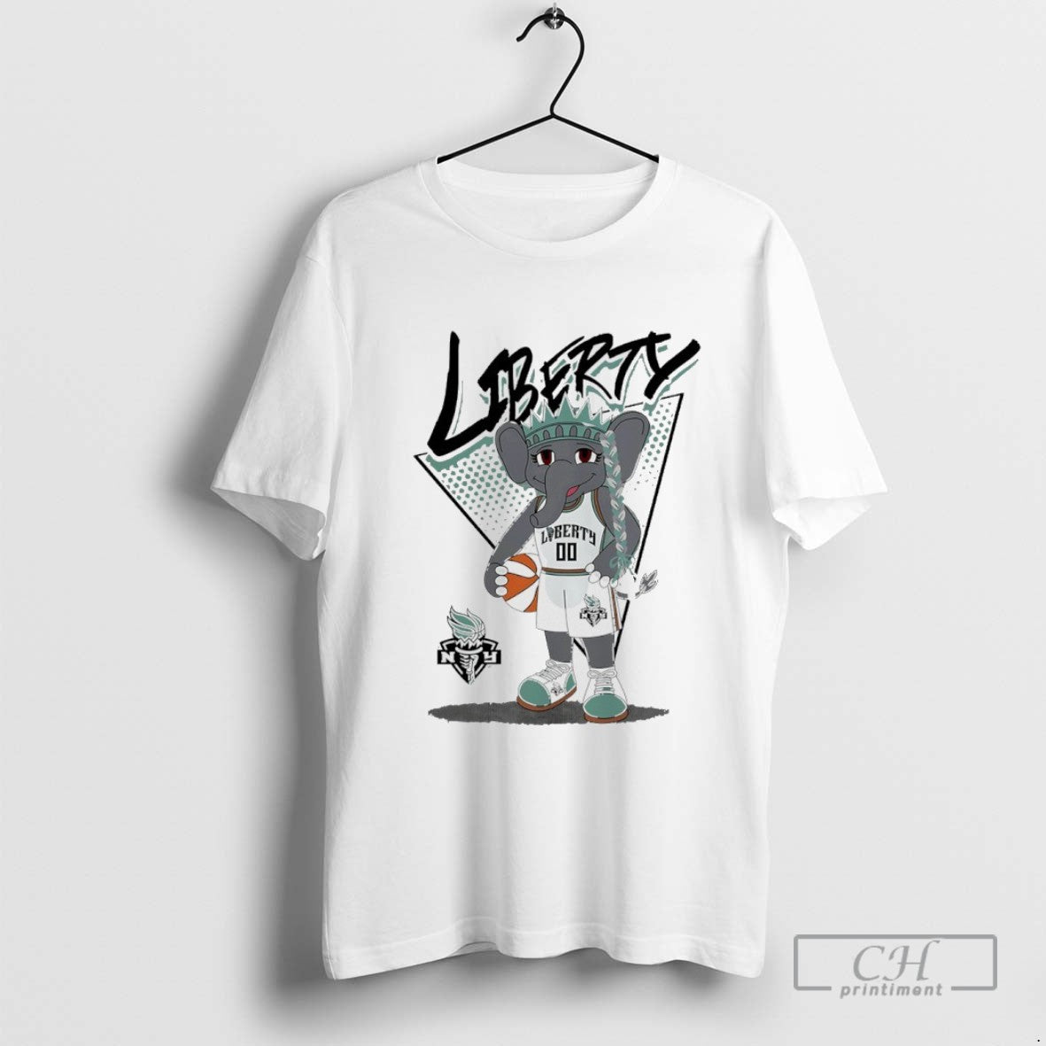 New York Liberty Team Mascot TShirt Retro Merch