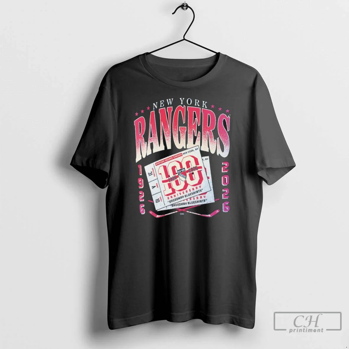 New York Rangers 1926 2026 100Th Anniversary Broroway Bluesnirts T