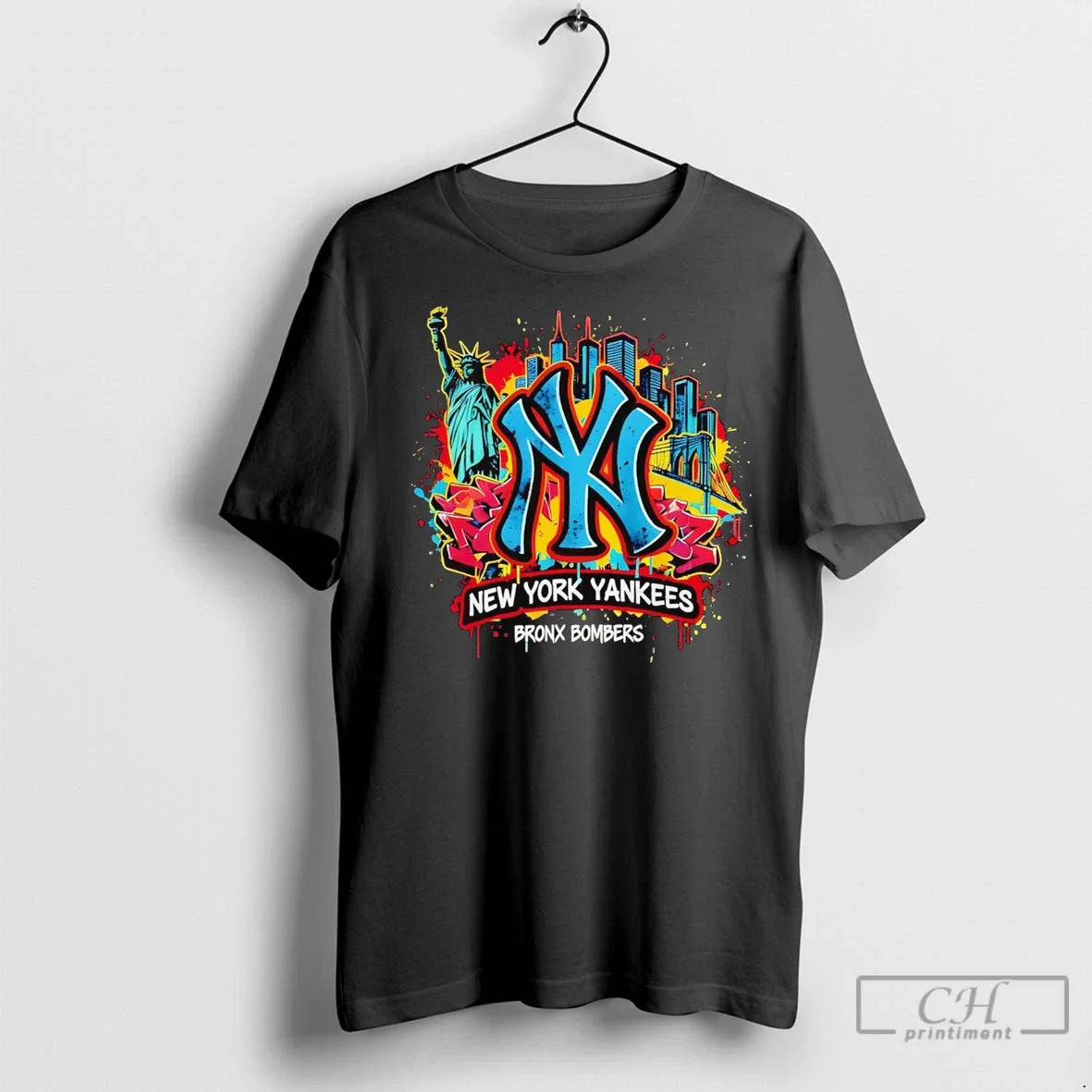 New York Yankees Bronx Graffiti Bombers T Shirts Tank Top Designer