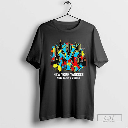 New York Yankees New Yorks Finest City Skyline TShirt Unique Look