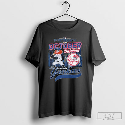 New York Yankees Postseason 2025 October Baseball Mascot TShirt