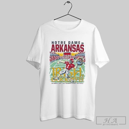 Notre Dame Fighting Vs Arkansas Razorbacks Football Game Day 2025