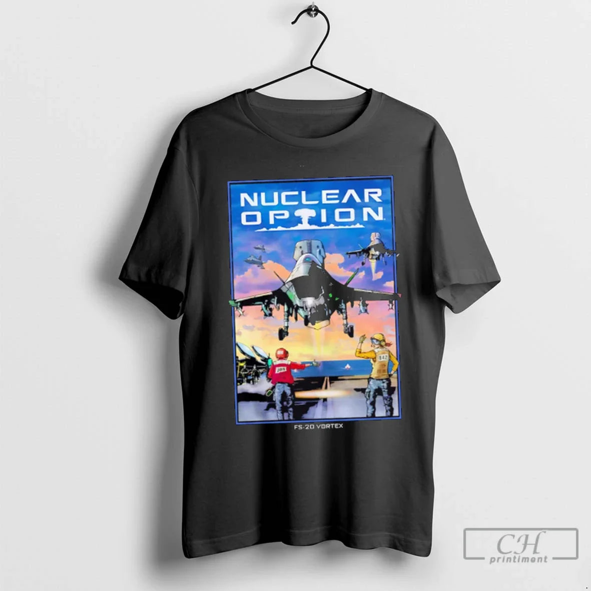 Nuclear Option Fs 20 Vortex Stealth Fighter Jet Tee Trendy Style