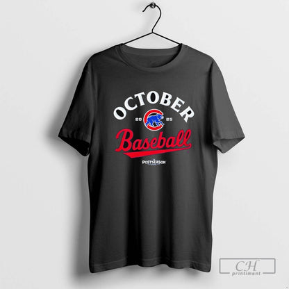 October Baseball Chicago Cubs 2025 Mlb Postseason Long Sleeve Retro