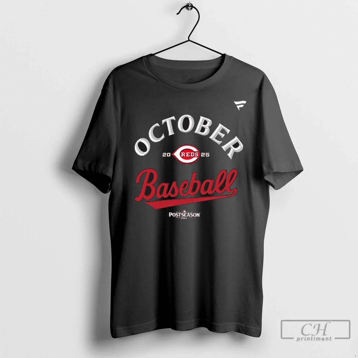 October Baseball Cincinnati Reds 2025 Mlb Postseason T Shirts Long