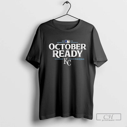October Ready 2025 Kansas City Royals Mlb Postseason V Neck Hoodie