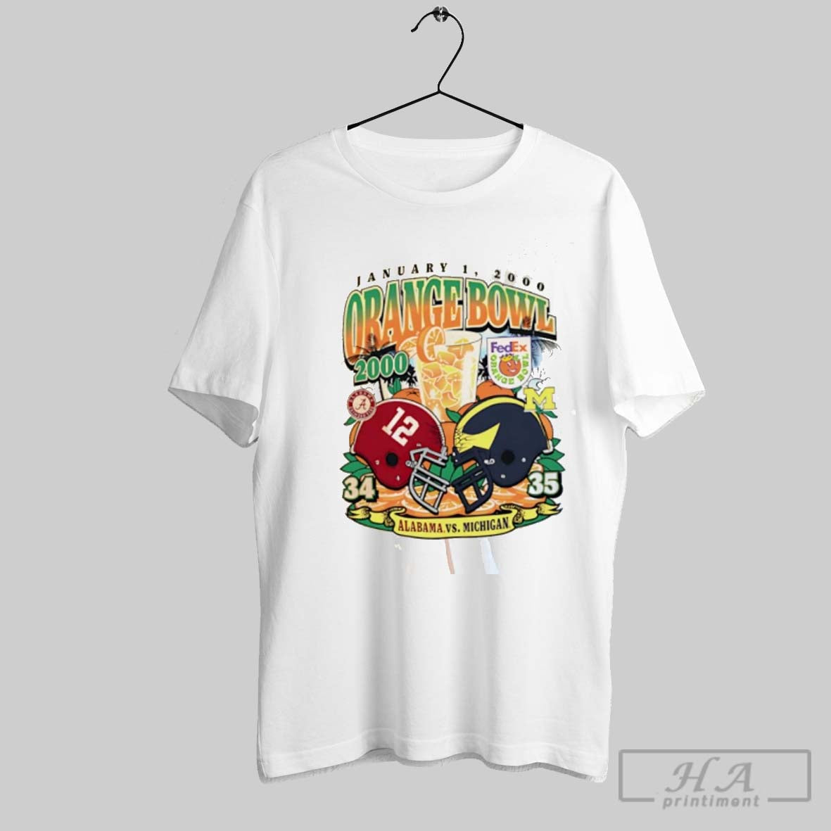 2000 Orange Bowl Alabama Vs Michigan Helmets Tank Top Vintage Gift