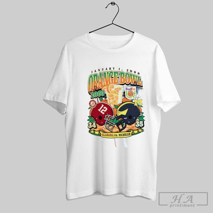 2000 Orange Bowl Alabama Vs Michigan Helmets Tank Top Vintage Gift