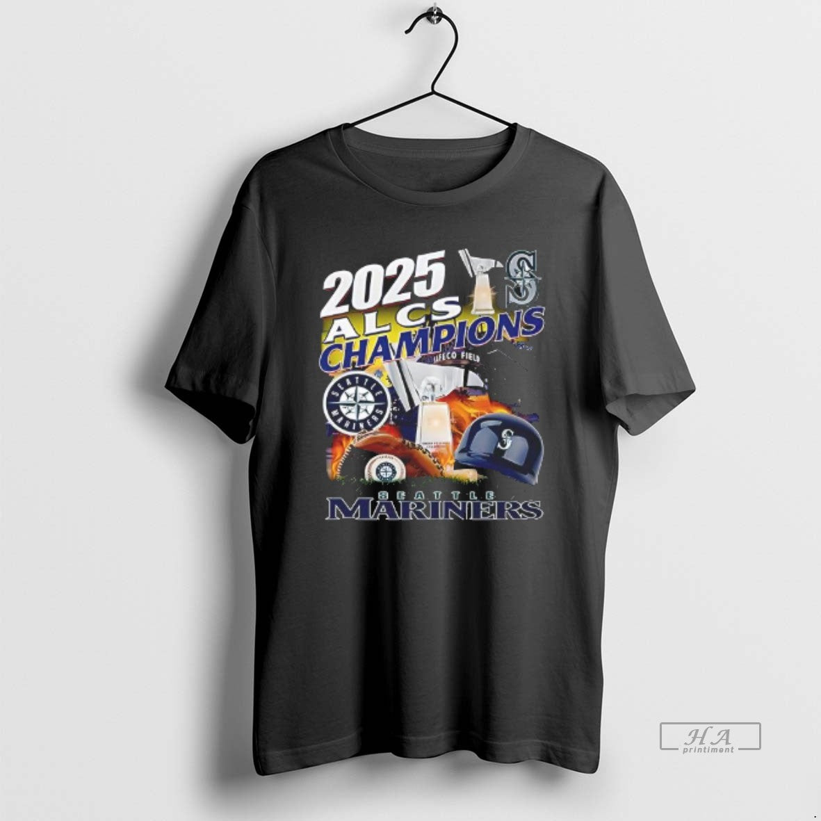 2025 Alcs Champions Seattle Mariners Signature TShirt Exclusive Merch
