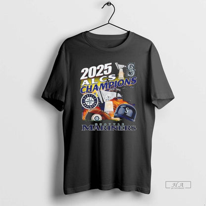 2025 Alcs Champions Seattle Mariners Signature TShirt Exclusive Merch