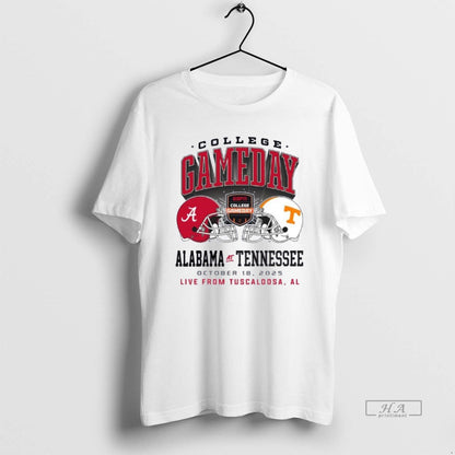 2025 College Gameday Alabama Vs Tennessee Duel Helmet TShirt Vintage