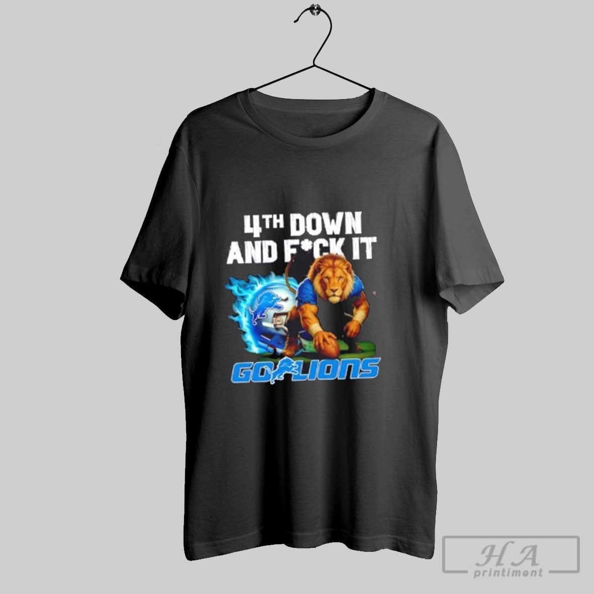 4Th Down And Fuck It Go Detroit Lions Football Hoodie Designer Look