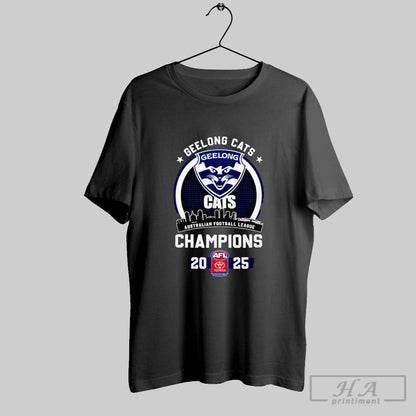 Afl Geelong Cats Champions 2025 Skyline Hoodie Premium Collection