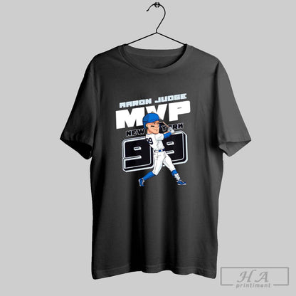 Aaron Judge Mvp New York 99 Baseball Player Cartoon TShirt Elegant