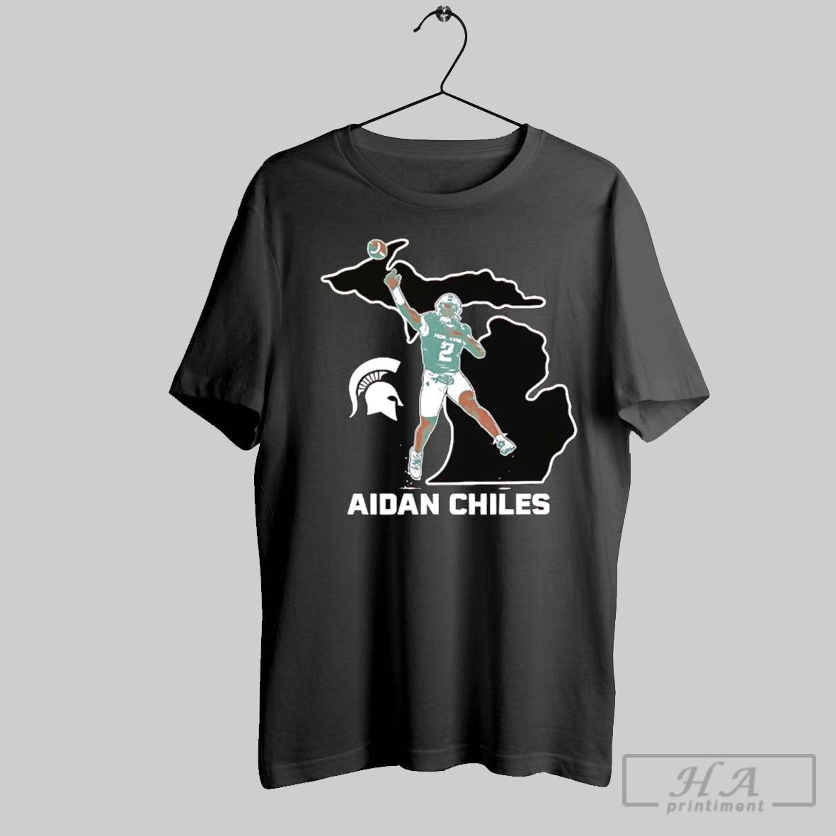 Aidan Chiles State Star Michigan State Spartans Long Sleeve Elegant