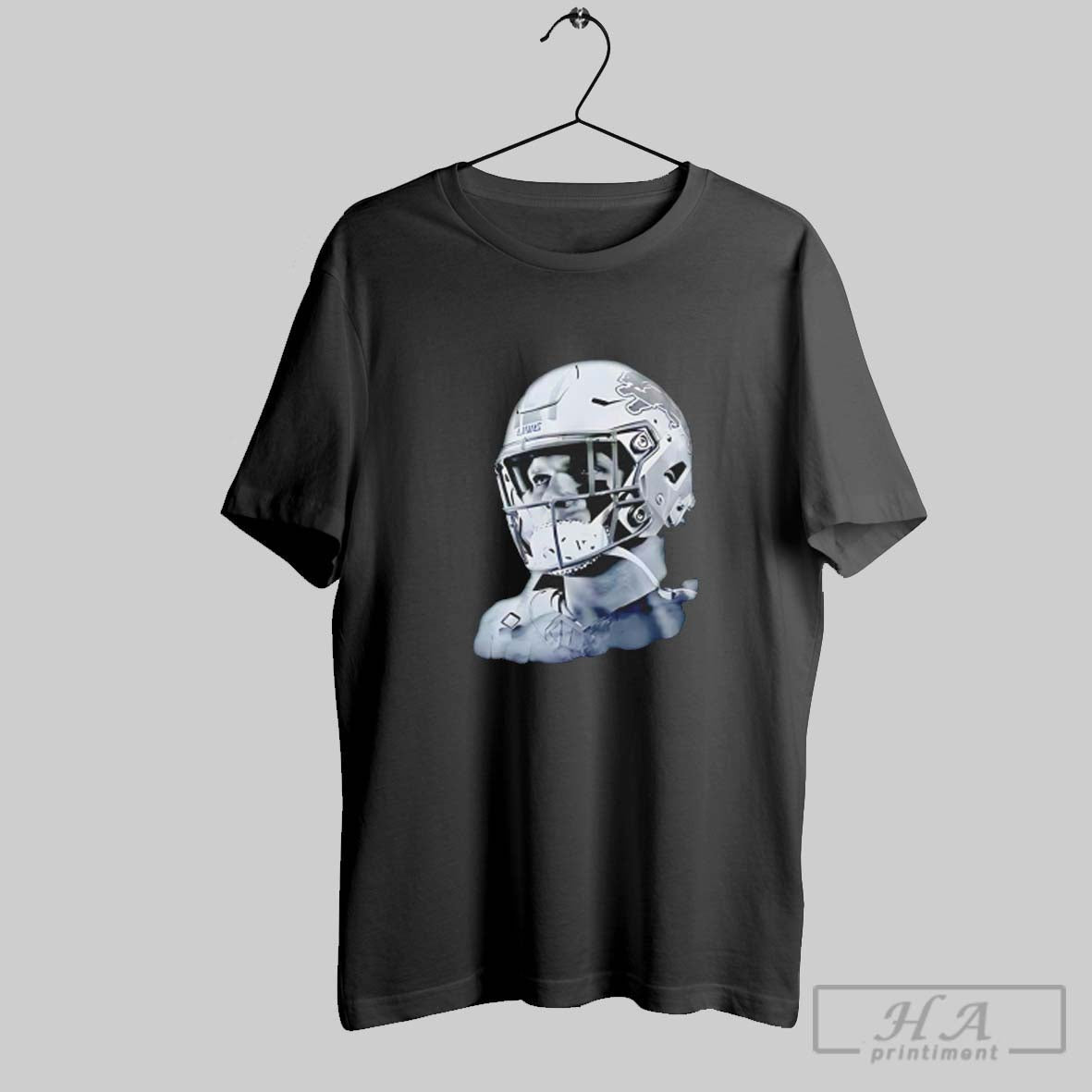 Aidan Hutchinson Detroit Lions Charcoal House Hutch Game Face Tee