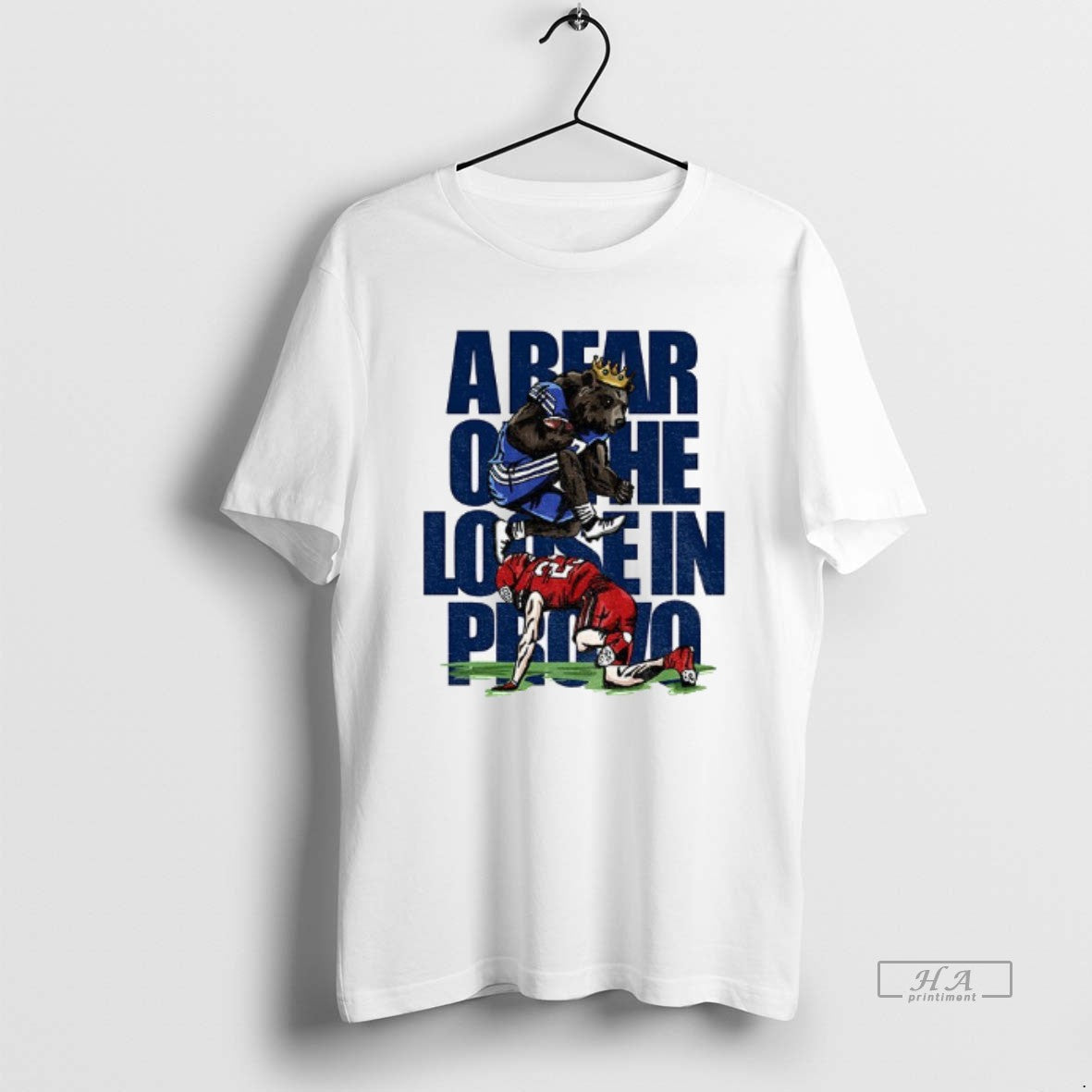 Air Bear Detroit Lions Jump Over Kansas City Chief Bear Loose Long
